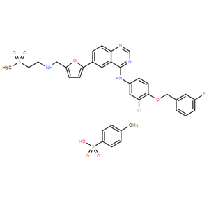 N-[3-氯-4-[(3-氟苯基)甲氧基]苯基]-6-[5-[(2-甲磺酰乙基氨基)甲基]-2-呋喃基]喹唑啉-4-胺二對甲苯磺酸鹽