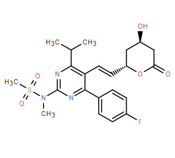 N-(4-(4-氟苯基)-5-((E)-2-((2S,4R)-4-羥基-6-氧代四氫-2H-吡喃-2-基)乙烯基)-6-異丙基嘧啶-2-基)-N-甲基甲磺酰胺,N-(4-(4-Fluorophenyl)-5-((E)-2-((2S,4R)-4-hydroxy-6-oxotetrahydro-2H-pyran-2-yl)vinyl)-6-isopropylpyrimidin-2-yl)-N-methylmethanesulfonamide