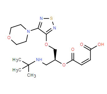 (S,Z)-4-((1-(叔丁基氨基)-3-((4-嗎啉-1,2,5-噻二唑-3-基)氧基)丙-2-基)氧基)-4-氧代丁-2-烯酸,(S,Z)-4-((1-(tert-Butylamino)-3-((4-morpholino-1,2,5-thiadiazol-3-yl)oxy)propan-2-yl)oxy)-4-oxobut-2-enoic acid