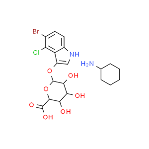 5-溴-4-氯-3-吲哚基-β-D-葡萄苷酸環(huán)己氨鹽,5-Bromo-4-chloro-3-indolyl β-D-glucuronide cyclohexylammonium salt