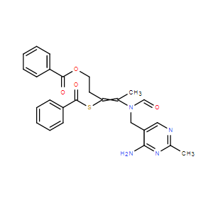 4-(N-((4-氨基-2-甲基嘧啶-5-基)甲基)甲酰胺)-3-(苯甲酰基硫基)戊-3-烯-1-基 苯甲酸酯 