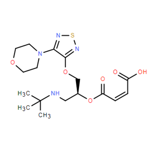 (S,Z)-4-((1-(叔丁基氨基)-3-((4-嗎啉-1,2,5-噻二唑-3-基)氧基)丙-2-基)氧基)-4-氧代丁-2-烯酸