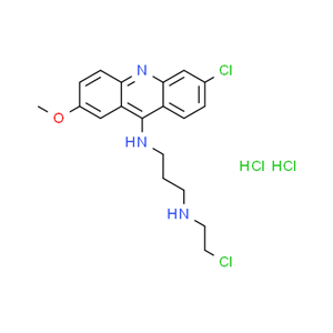 6-氯-9-(3-N-(2-氯乙基氨)丙氨基-2-甲氧基吖啶二鹽酸鹽,6-CHLORO-9-[3-(2-CHLOROETHYLAMINO)PROPYLAMINO]-2-METHOXYACRIDINE DIHYDROCHLORIDE