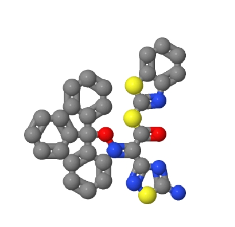 2Z)-2-(5-氨基-1,2,4-噻二唑-3-基)-1-(1,3-苯并噻唑-2-基硫基)-2-[(三苯基甲氧基)亞氨基]乙酮,(2Z)-2-(5-amino-1,2,4-thiadiazol-3-yl)-1-(1,3-benzothiazol-2-ylsulfanyl)-2-[(triphenylmethoxy)imino]ethan-1-one