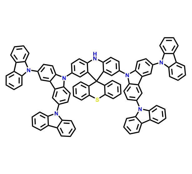 2,7-di(9'H-[9,3':6',9''-tercarbazol]-9'-yl)-10H-spiro[acridine-9,9'-thioxanthene],2,7-di(9'H-[9,3':6',9''-tercarbazol]-9'-yl)-10H-spiro[acridine-9,9'-thioxanthene]