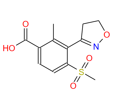 3-(4,5-二氫-3-異惡唑基)-2-甲基-4-(甲基磺酰基)苯甲酸,Benzoicacid,3-(4,5-dihydro-3-isoxazolyl)-2-methyl-4-(methylsulfonyl)-