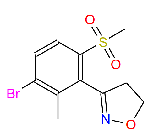 3-(3-溴-2-甲基-6-(甲基磺?；?苯基)-4,5-二氫異惡唑,3-(3-bromo-2-methyl-6-(methylsulfonyl)phenyl)-4,5-dihydroisoxazole