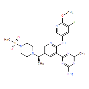 (R)-4-(2-((5-氟-6-甲氧基吡啶-3-基)氨基)-5-(1-(4-(甲基磺酰基)哌嗪-1-基)乙基)吡啶-3-基)-6-甲基-1,3,5-三嗪-2-胺