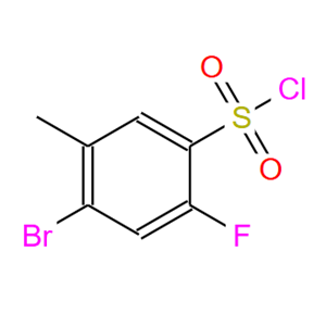 4-溴-2-氟-5-甲基苯-1-磺酰氯；874804-14-5