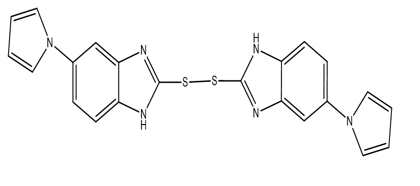 1,2-雙（5-（1H-吡咯-1-基）-1H-苯并[d]咪唑-2-基）二硫烷,1,2-bis(5-(1H-pyrrol-1-yl)-1H-benzo[d]imidazol-2-yl)disulfane