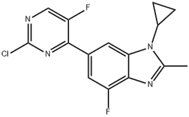 6-(2-氯-5-氟嘧啶-4-基)-1-環(huán)丙基-4-氟-2-甲基-1H-苯并[D]咪唑,1H-Benzimidazole, 6-(2-chloro-5-fluoro-4-pyrimidinyl)-1-cyclopropyl-4-fluoro-2-methyl-