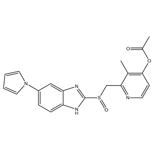 2-（（（5-（1H-吡咯-1-基）-1H-苯并[d]咪唑-2-基）亞磺?；┘谆?3-甲基吡啶-4-基乙酸酯