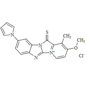 2-甲氧基-1-甲基-9-（1H-吡咯-1-基）-12-硫代-12H-苯并[4'，5']咪唑并[2'，1':2,3]咪唑并[1,5-a]吡啶-5-鎓氯化物