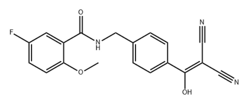 N-(4-(2,2-二氰基-1-羥基乙烯基)芐基)-5-氟-2-甲氧基苯甲酰胺,Benzamide, N-[[4-(2,2-dicyano-1-hydroxyethenyl)phenyl]methyl]-5-fluoro-2-methoxy-