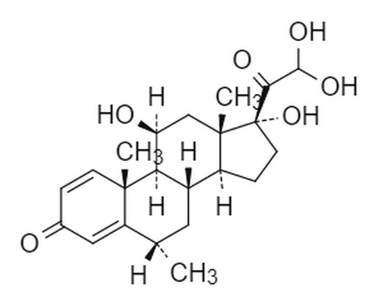 甲潑尼龍EP雜質(zhì)B,11β,17,21,21-tetrahydroxy-6α-methylpregna-1,4-diene- 3,20-dione