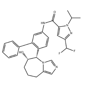 化合物 T10895,1H-Pyrazole-5-carboxamide, 3-(difluoromethyl)-1-(1-methylethyl)-N-[6-[(5S,6S)-6,7,8,9-tetrahydro-6-hydroxy-5H-imidazo[1,5-a]azepin-5-yl][1,1