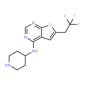 N-(哌啶-4-基)-6-(2,2,2-三氟乙基)噻吩并[2,3-d]嘧啶-4-胺,N-(Piperidin-4-yl)-6-(2,2,2-trifluoroethyl)thieno[2,3-d]pyrimidin-4-amine