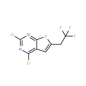 2,4-二氯-6-(2,2,2-三氟乙基)噻吩并[2,3-d]嘧啶,2,4-Dichloro-6-(2,2,2-trifluoroethyl)thieno[2,3-d]pyrimidine