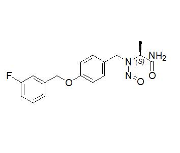 (S)-2-((4-((3-氟芐基)氧基)芐基)（亞硝基）氨基)丙酰胺,(S)-2-((4-((3-fluorobenzyl)oxy)benzyl)(nitroso)amino)propionamide