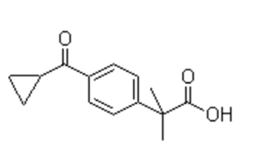 4-(環(huán)丙基羰基)-alpha,alpha-二甲基苯乙酸,4-(Cyclopropylcarbonyl)-alpha,alpha-dimethylbenzeneacetic acid