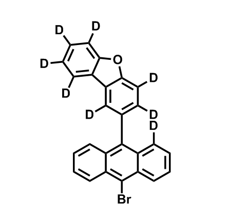 8-(10-溴-9-蒽-1,2,3,4,5,6,7,8-d8)二苯并呋喃,2-(10-bromoanthracen-9-yl)dibenzo[b,d]furan-D8