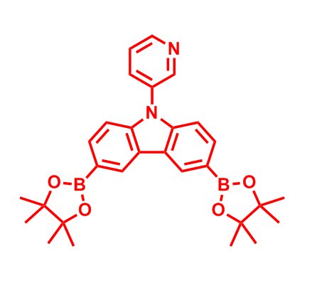 9-(3-吡啶基)-9H-咔唑-3,6-二硼酸頻那醇酯,9-(pyridin-3-yl)-3,6-bis(4,4,5,5-tetramethyl-1,3,2-dioxaborolan-2-yl)-9H-carbazole