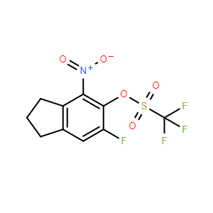 6-氟-4-硝基-2,3-二氫-1H-茚-5-基 三氟甲磺酸酯,6-Fluoro-4-nitro-2,3-dihydro-1H-inden-5-yl trifluoromethanesulfonate