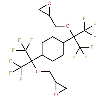 2-[[1,1,1,3,3,3-hexafluoro-2-[4-[1,1,1,3,3,3-hexafluoro-2-(oxiran-2-ylmethoxy)propan-2-yl]cyclohexyl]propan-2-yl]oxymethyl]oxirane,2-[[1,1,1,3,3,3-hexafluoro-2-[4-[1,1,1,3,3,3-hexafluoro-2-(oxiran-2-ylmethoxy)propan-2-yl]cyclohexyl]propan-2-yl]oxymethyl]oxirane