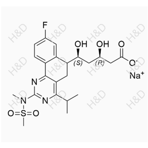 瑞舒伐他汀杂质88,sodium (3R,5S)-5-(8-fluoro-4-isopropyl-2-(N -methylmethylsulfonamido)-5,6-dihydrobenzo[h]quinazolin-6-yl)-3,5-dihydroxypentanoate