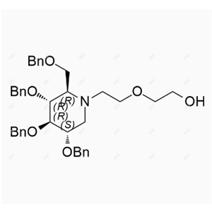 米格列醇雜質(zhì)16,2-(2-((2R,3R,4R,5S)-3,4,5-tris(benzyloxy)-2-((benzyloxy)methyl)piperidin-1-yl)ethoxy)ethanol