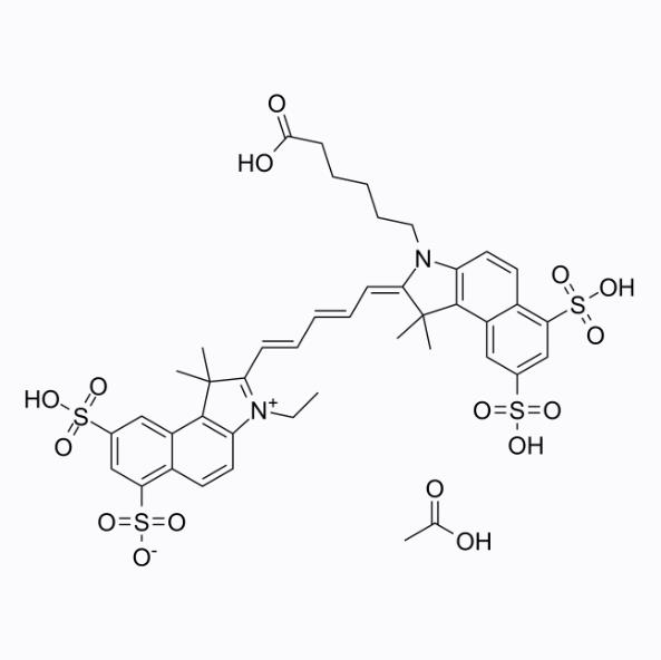 花青素Cy5.5 acetate,Cy5.5 acetate;Sulfo-Cyanine5.5 acetate