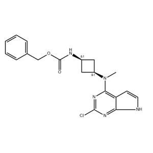 Phenylmethyl N-[cis-3-[(2-chloro-7H-pyrrolo[2,3-d]pyrimidin-4-yl)methylamino]cyclobutyl]carbamate