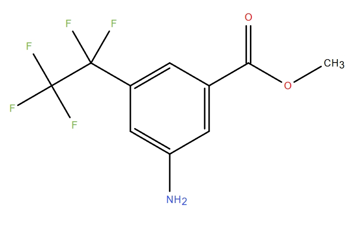 3-氨基-5-(全氟乙基)苯甲酸甲酯,Benzoic acid, 3-amino-5-(1,1,2,2,2-pentafluoroethyl)-, methyl ester