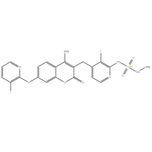 3-[[3-氟-2-[(甲基氨基磺酰基)氨基]-4-吡啶基]甲基]-7-[(3-氟-2-吡啶基)氧基]-4-甲基苯并吡喃-2-酮 