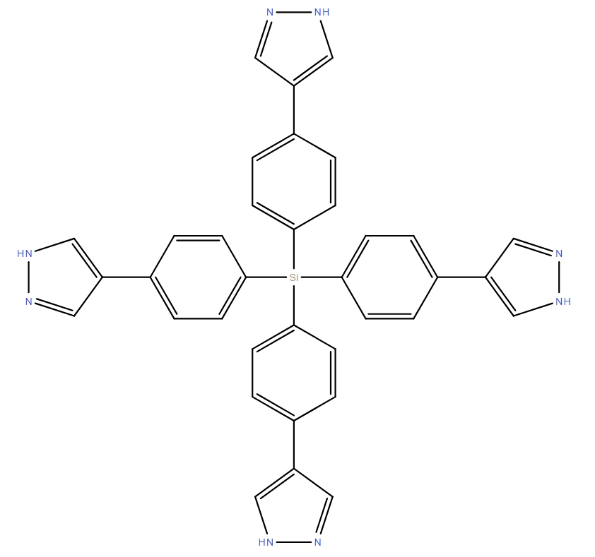 tetrakis(4-(1H-pyrazol-4-yl)phenyl)silane,tetrakis(4-(1H-pyrazol-4-yl)phenyl)silane