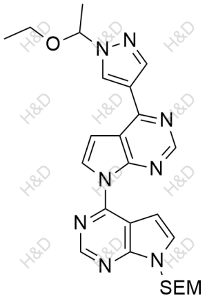 巴瑞替尼雜質(zhì)53,4'-(1-(1-ethoxyethyl)-1H-pyrazol-4-yl)-7-((2-(trimethylsilyl)ethoxy)methyl)-7H-4,7'-bipyrrolo[2,3-d]pyrimidine