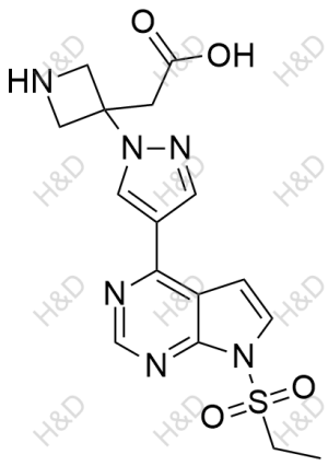 巴瑞替尼雜質(zhì)65,2-(3-(4-(7-(ethylsulfonyl)-7H-pyrrolo[2,3-d]pyrimidin-4-yl)-1H-pyrazol-1-yl)azetidin-3-yl)acetic acid