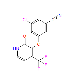 3-氯-5-[[2-氧代-4-(三氟甲基)-1,2-二氫吡啶-3-基]氧基]苯腈,MK -1439 intermediate