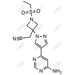 2-(3-(4-(6-aminopyrimidin-4-yl)-1H-pyrazol-1-yl)-1-(ethylsulfonyl)azetidin-3-yl)acetonitrile	巴瑞替尼杂质41