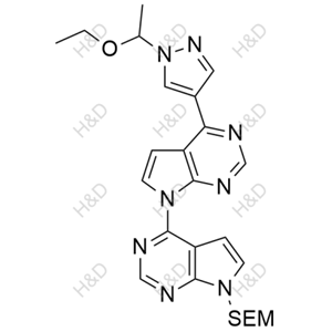 4'-(1-(1-ethoxyethyl)-1H-pyrazol-4-yl)-7-((2-(trimethylsilyl)ethoxy)methyl)-7H-4,7'-bipyrrolo[2,3-d]pyrimidine	巴瑞替尼杂质53