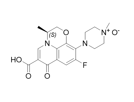 左氧氟沙星雜質(zhì)C,(S)-4-(6-carboxy-9-fluoro-3-methyl-7-oxo-2,3-dihydro-7H-[1,4]oxazino[2,3,4-ij]quinolin-10-yl)-1-methylpiperazine 1-oxide