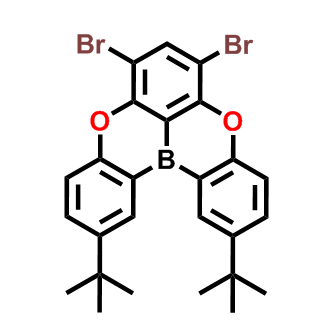 6,8-二溴-2,12-二叔丁基-5,9-二氧雜-13b-硼萘并[3,2,1-de]蒽,6,8-dibromo-2,12-di-tert-butyl-5,9-dioxa-13b-boranaphtho[3,2,1-de]anthracene