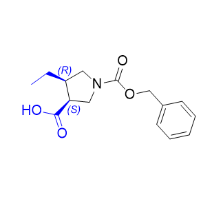 乌帕替尼杂质17,(3S,4R)-1-((benzyloxy)carbonyl)-4-ethylpyrrolidine-3-carboxylic acid