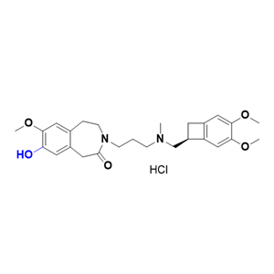 伊伐布雷定雜質(zhì)24,(S)-3-(3-(((3,4-dimethoxybicyclo[4.2.0]octa-1(6),2,4-trien-7-yl)methyl)(methyl)amino)propyl)-8-hydroxy-7-methoxy-1,3,4,5-tetrahydro-2H-benzo[d]azepin-2-one hydrochloride