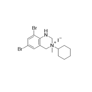 溴己新雜質(zhì)10,6,8-dibromo-3-cyclohexyl-3-methyl-1,2,3,4-tetrahydroquinazolin-3-ium iodide