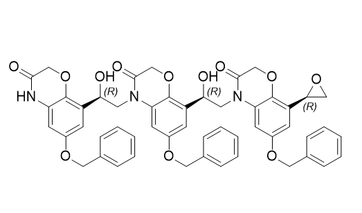 奧達特羅雜質(zhì)14,6-(benzyloxy)-4-((R)-2-(6-(benzyloxy)-3-oxo-3,4-dihydro-2Hbenzo[b][1,4]oxazin-8-yl)-2-hydroxyethyl)-8-((R)-2-(6-(benzyloxy)-8-((R)-oxiran-2-yl)-3-oxo-2,3-dihydro-4H-benzo[b][1,4]oxazin-4-yl)-1-hydroxyethyl)-2H-benzo[b][1,4]oxazin-3(4H)-one