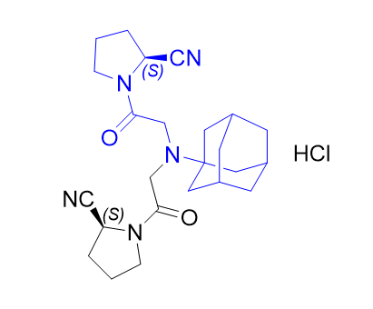 維格列汀雜質(zhì) 13,(2S,2'S)-1,1'-(2,2'-(((3R,5R,7R)-adamantan-1-yl)azanediyl)bis(acetyl)) bis(pyrrolidine-2-carbonitrile) hydrochloride