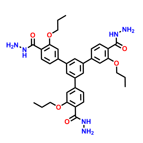 5'-(4-(肼羰基)-3-丙氧基苯基)-3,3''-二丙氧基-[1,1':3',1''-三聯(lián)苯]-4,4''-二甲酰肼,5'-(4-(Hydrazinecarbonyl)-3-propoxyphenyl)-3,3''-dipropoxy-[1,1':3',1''-terphenyl]-4,4''-dicarbohydrazide