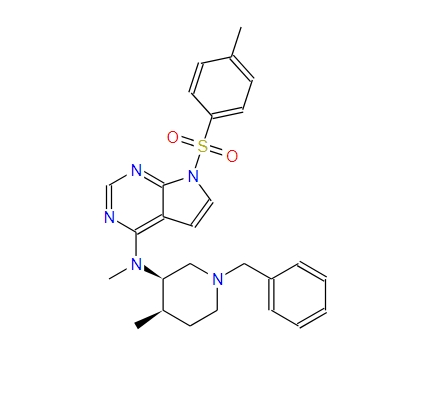 N-甲基-N-((3R,4R)-4-甲基-1-芐基-3-哌啶基)-7-((4-甲基苯基)磺?；?7H-吡咯并[2,3-D]嘧啶-4-胺,7H-Pyrrolo[2,3-d]pyriMidin-4-aMine, N-Methyl-N-[(3R,4R)-4-Methyl-1-(phenylMethyl)-3-piperidinyl]-7-[(4-Met hylphenyl)sulfonyl]-