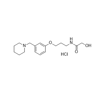 羅沙替丁,2-hydroxy-N-(3-(3-(piperidin-1-ylmethyl)phenoxy)propyl)acetamide hydrochloride